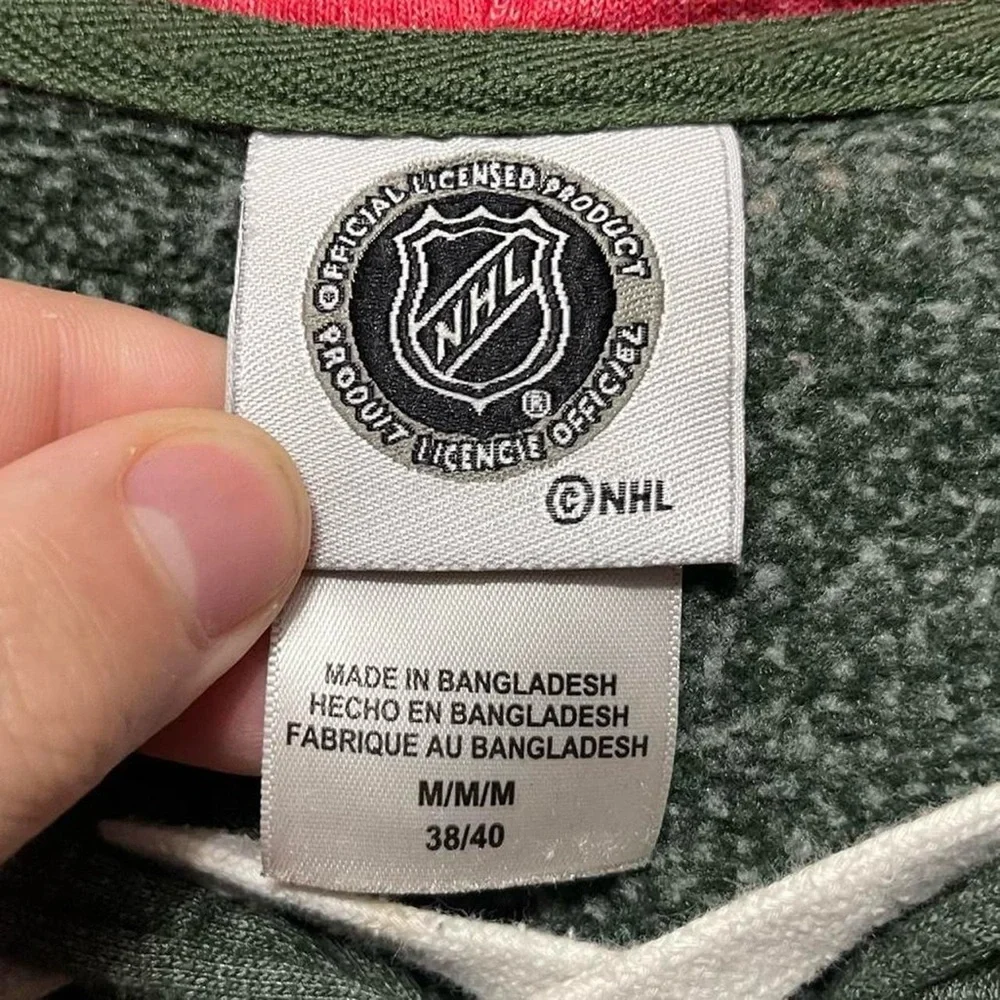 Minnesota wild NHL hockey team sports long sleeve jersey style sweatshirt hoodie - Picture 3 of 4